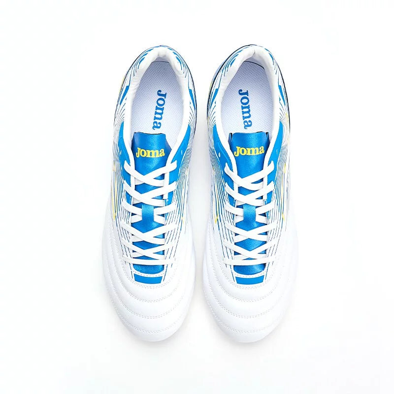 成人足球鞋 N10 NEO - MG【白/藍】