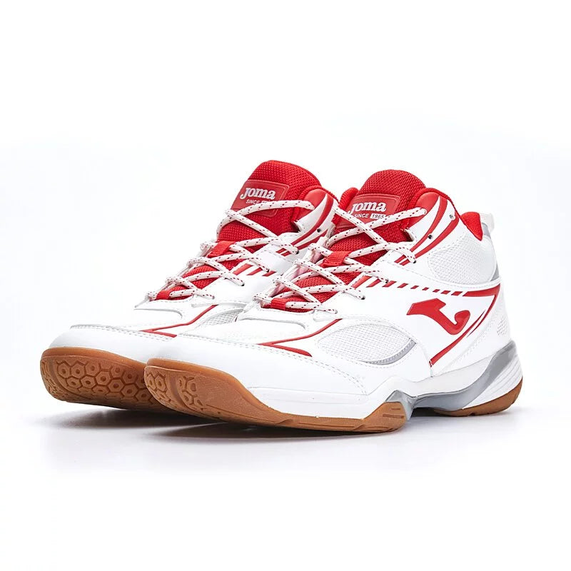WOMEN VOLLEYBALL HIGH TOP SHOES SAGA 【White and Red】 